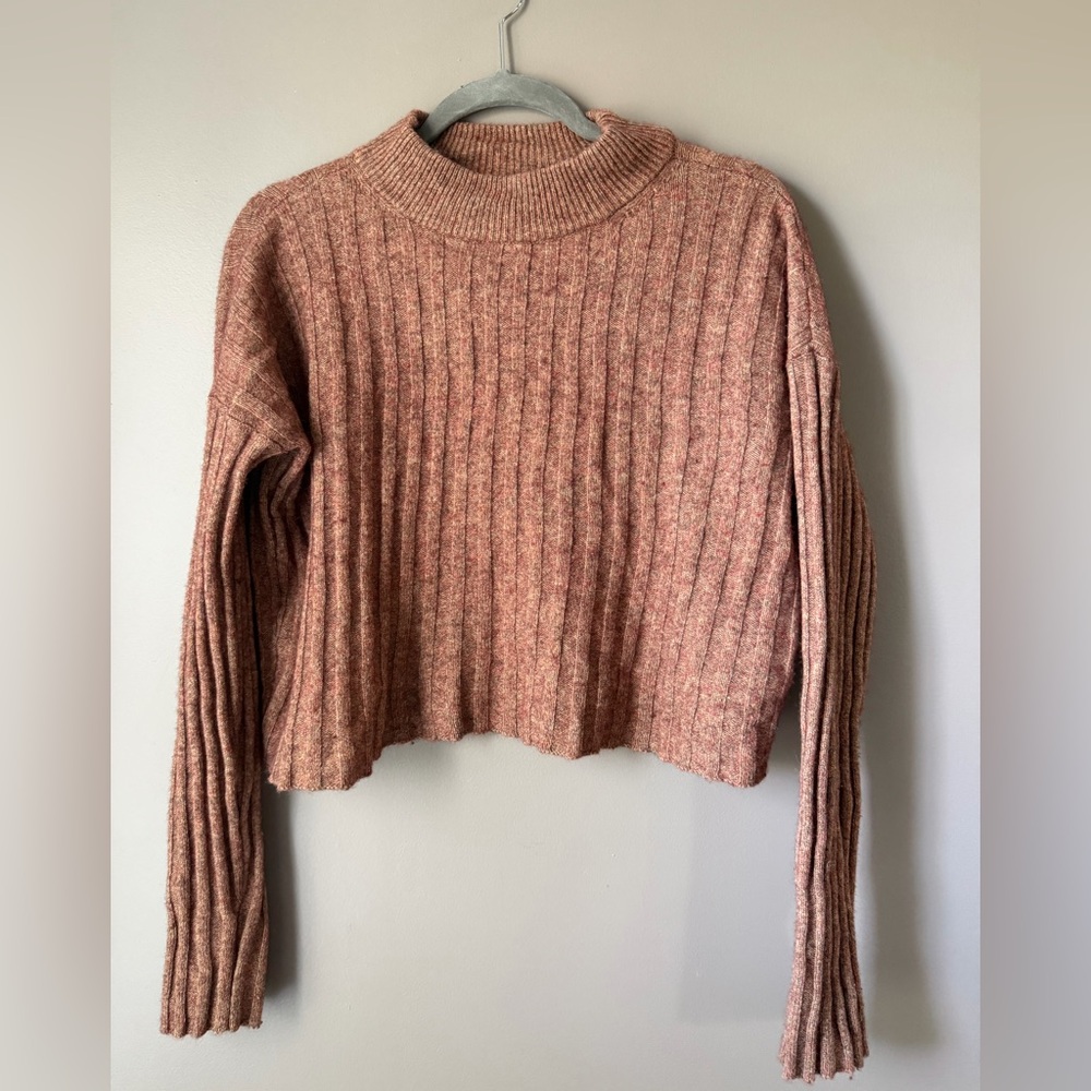 Madewell Ribbed Knit Sweater - Brown Womens size S